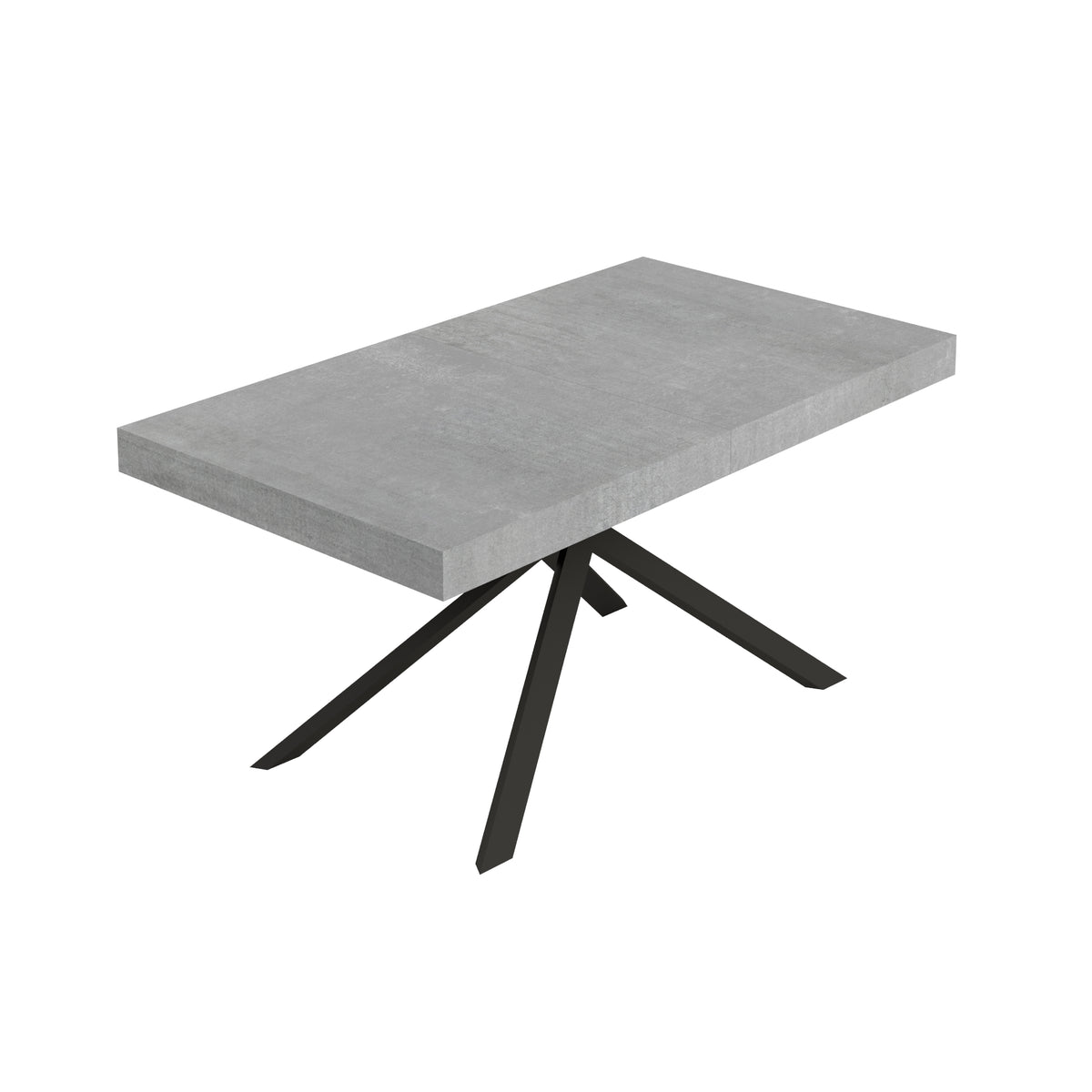 Tavolo allungabile 90x160/420 cm Garda cemento gambe antracite
