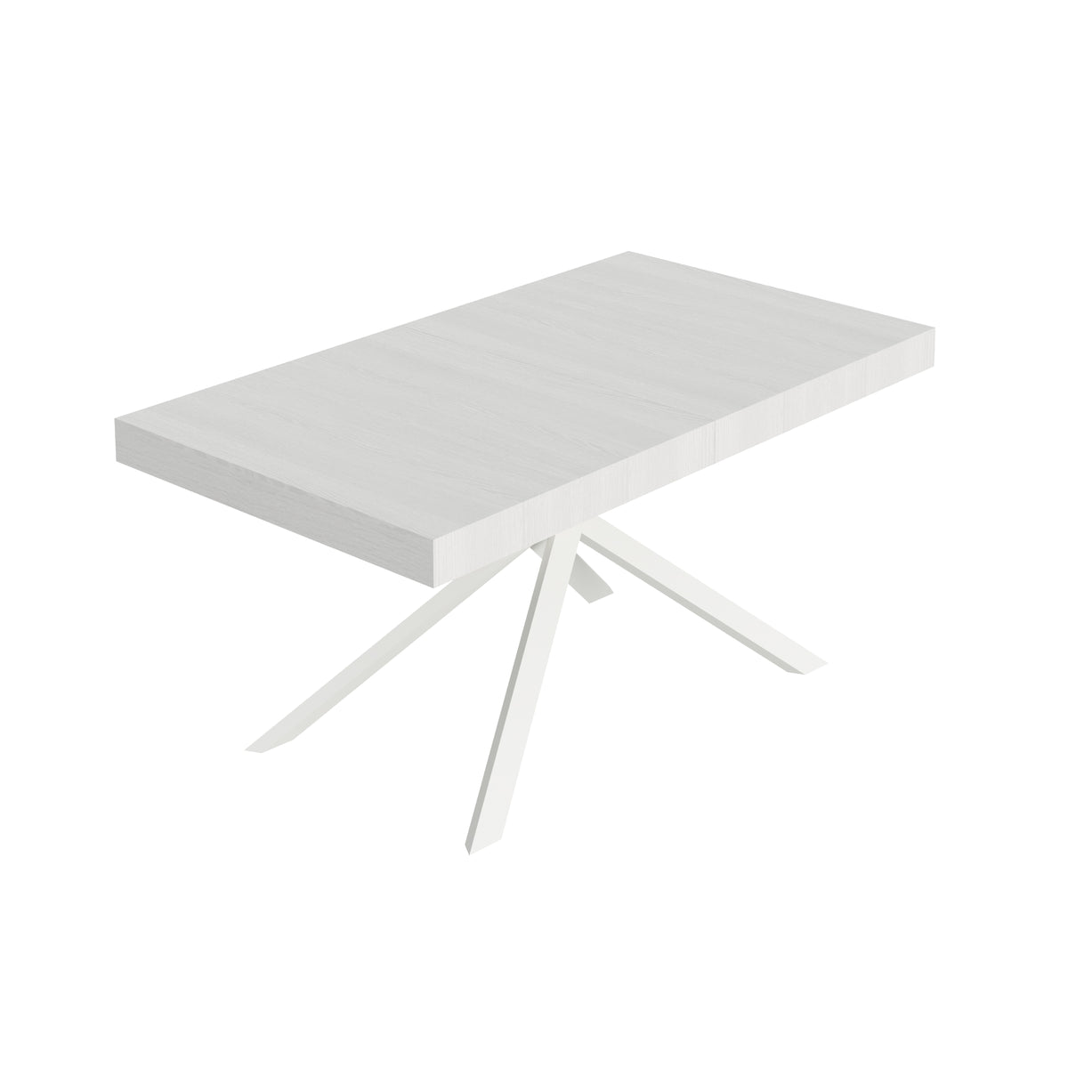 Tavolo allungabile 80x160/244 cm Garda bianco frassino gambe bianche