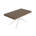 Tavolo allungabile 90x160/420 cm Garda noce gambe bianche