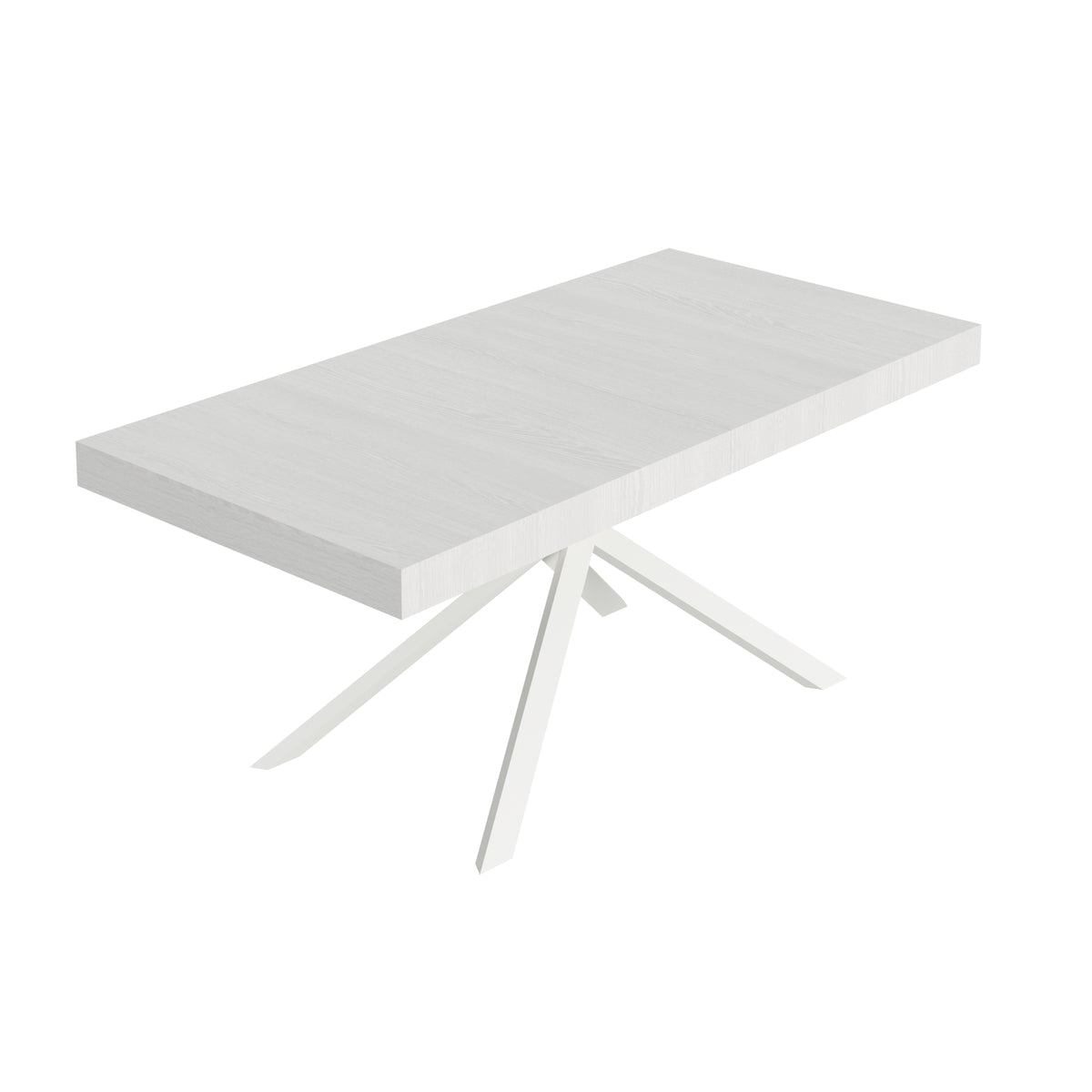 Tavolo allungabile 90x180/284 cm Garda bianco frassino gambe bianche