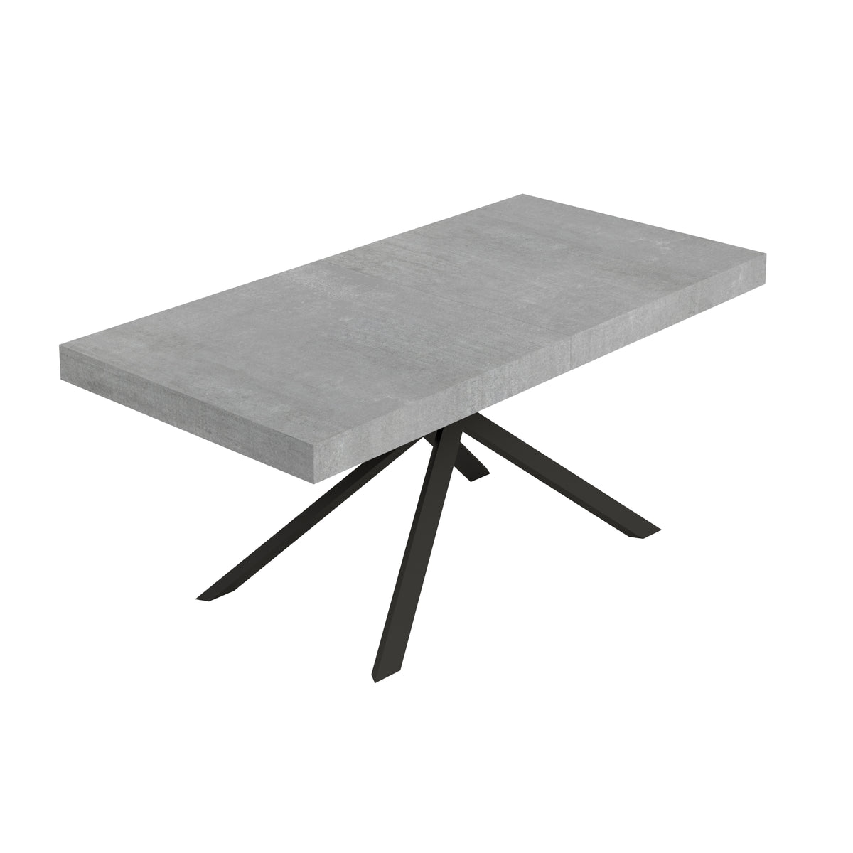 Tavolo allungabile 90x200/304 cm Garda cemento gambe antracite
