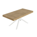 Tavolo allungabile 90x200/304 cm Garda quercia natura gambe bianche