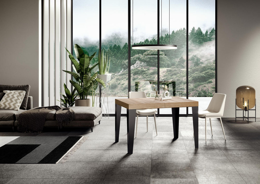 Tavolo allungabile 90x180/284 cm Marcon Quercia Natura telaio Antracite