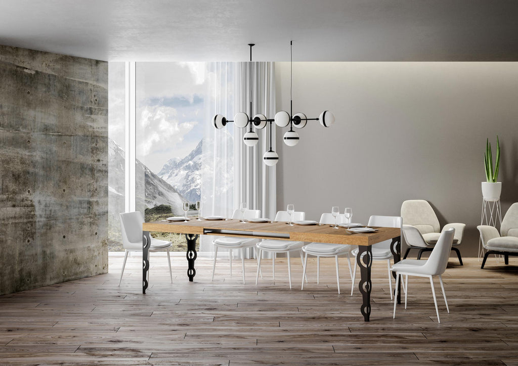 Tavolo allungabile 90x130/234 cm Noale Quercia Natura telaio Antracite