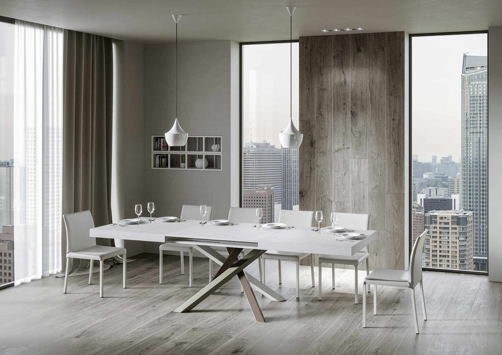 Tavolo allungabile 90x180/284 cm Affi Bianco Frassino telaio 4/C
