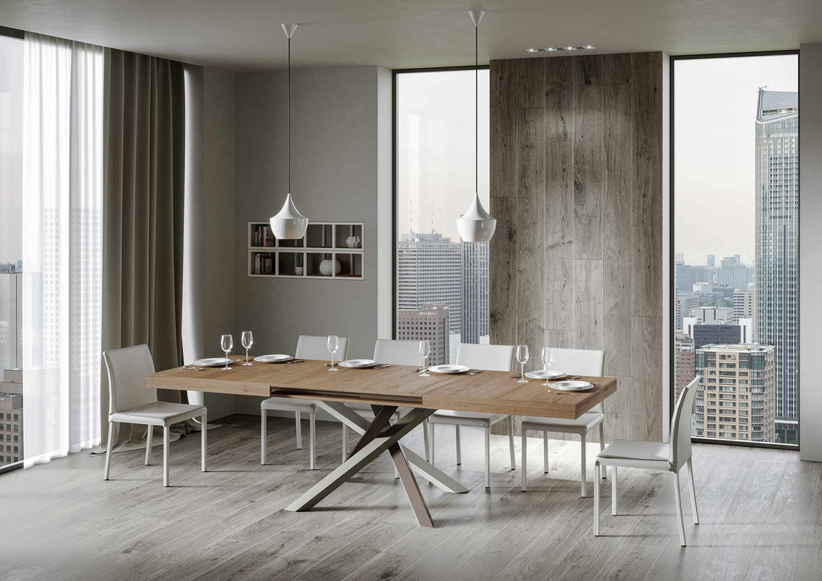 Tavolo allungabile 90x180/284 cm Affi Quercia Natura telaio 4/C