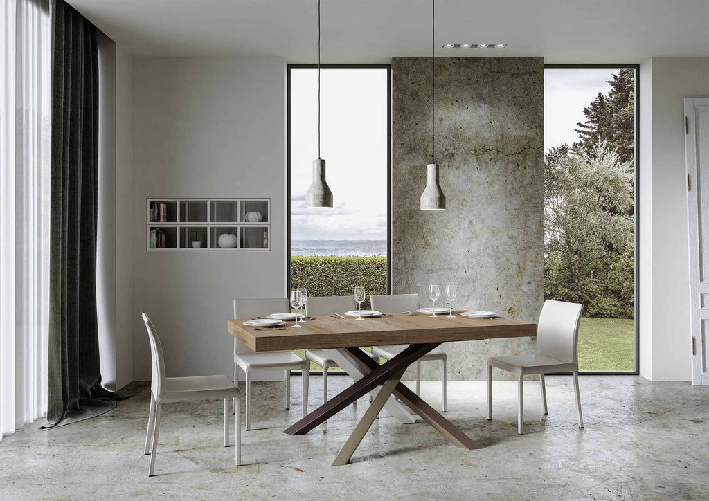 Tavolo allungabile 90x180/284 cm Affi Quercia Natura telaio 4/C