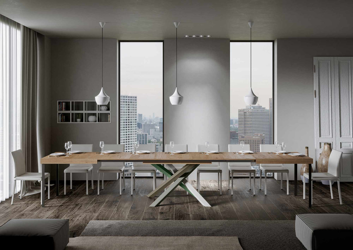 Tavolo allungabile 90x160/420 cm Affi Quercia Natura telaio 4/A