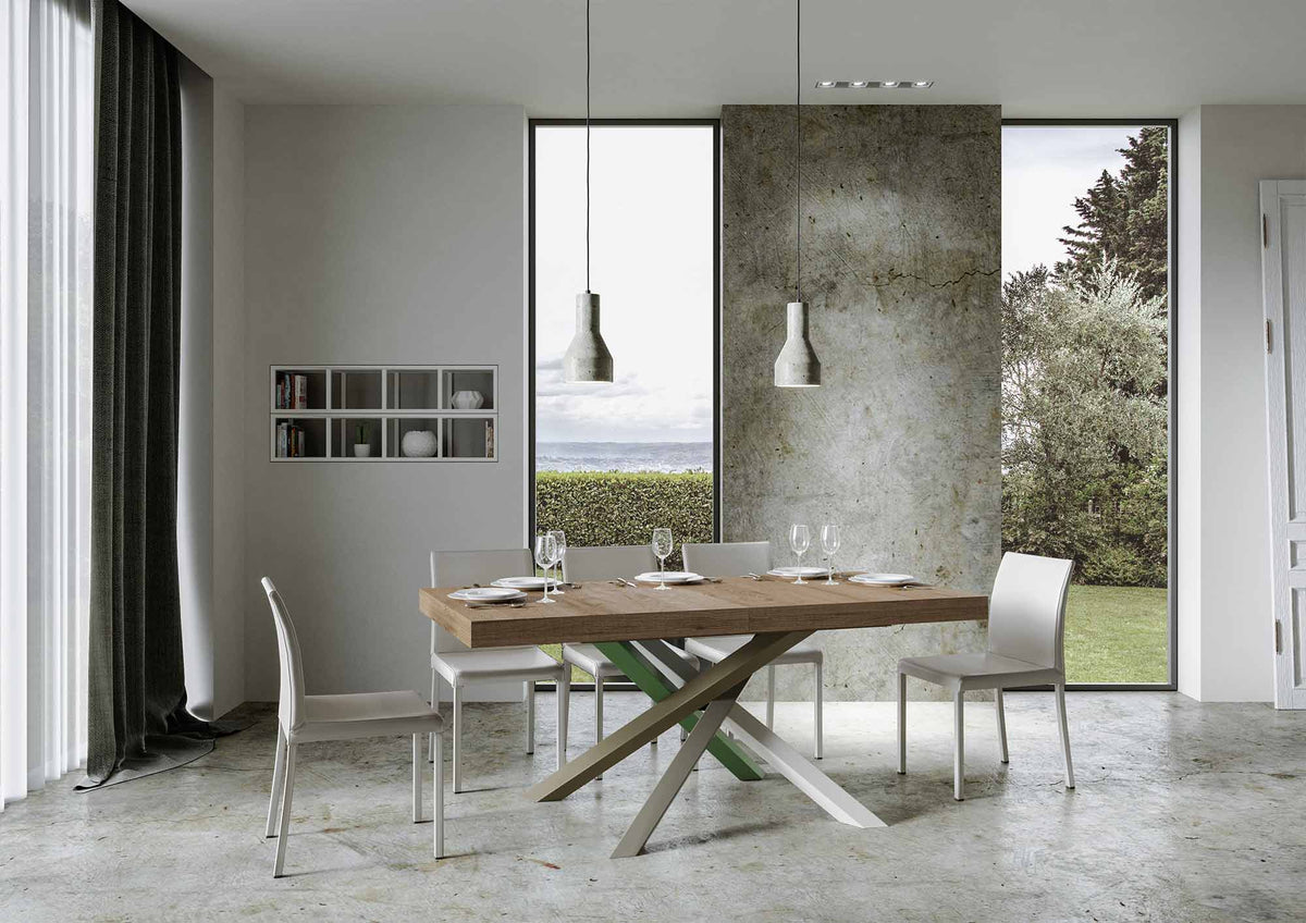Tavolo allungabile 90x180/440 cm Affi Quercia Natura telaio 4/A