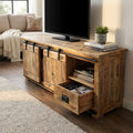 PORTA TV WELDON. Porta TV in legno di mango con 2 anta scorrevole, 1 ripiano e 2 cassetto Dimensioni: cm 150 x 45 x 60 h.
