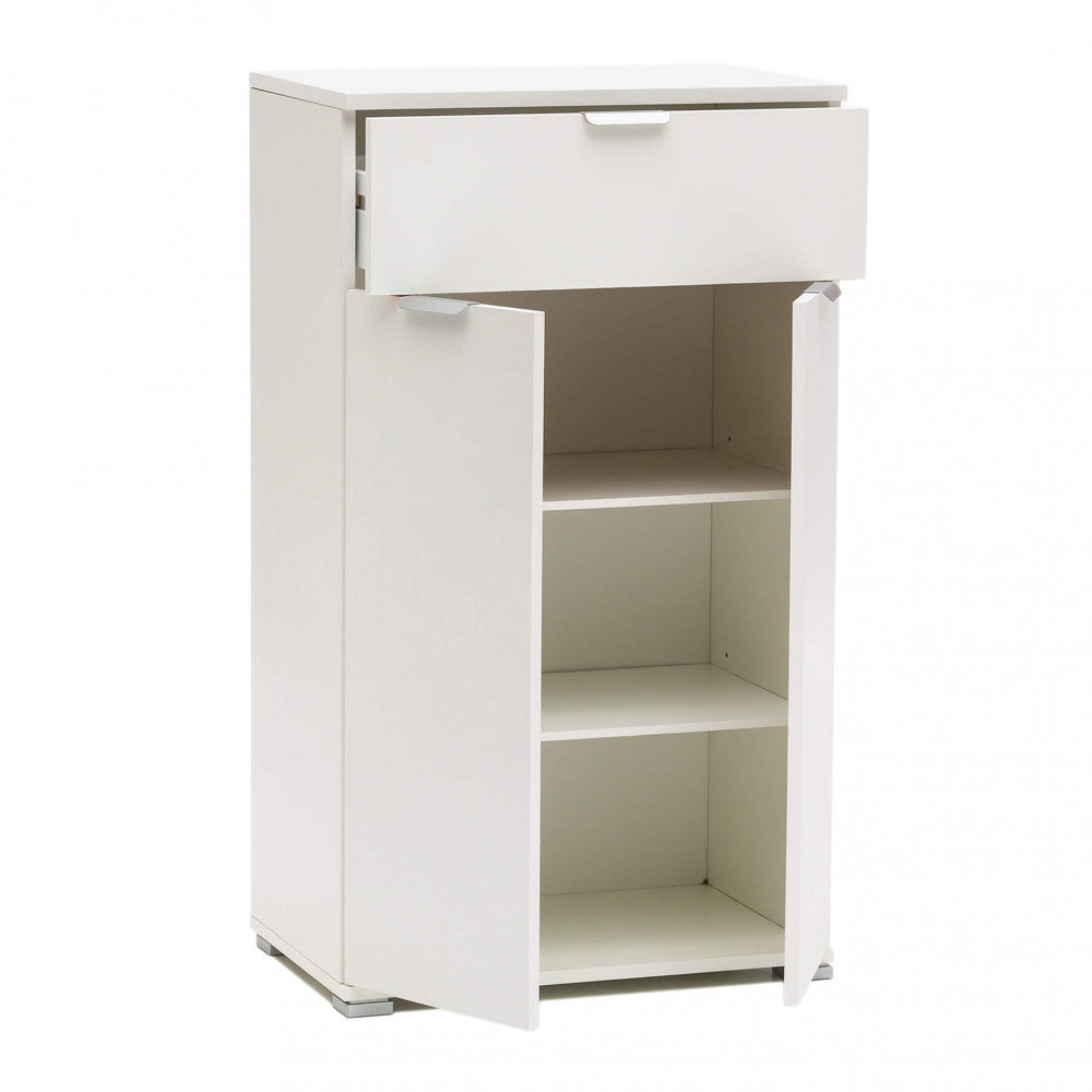 MOBILETTO DOLMA CON 2 ANTA E 1 CASSETTO BIANCA. Dimensioni: cm 60 x 38 x 103 h.