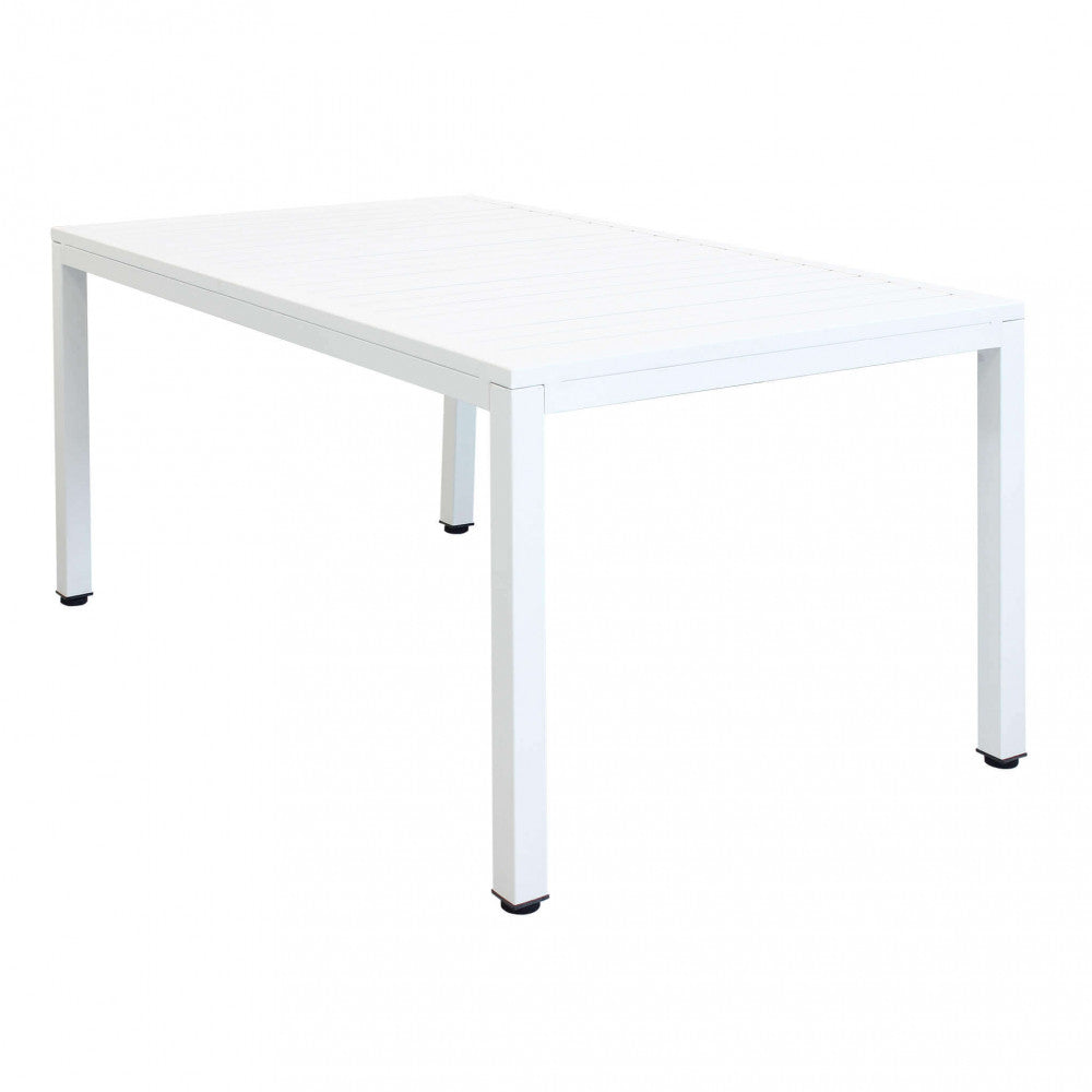 MILO TABLE 150 X 90. Structure in painted aluminum WHITE or DOVE GREY or TAUPE or ANTHRACITE Dimensions: 150 x 90 x 74 h cm. Garden Furniture