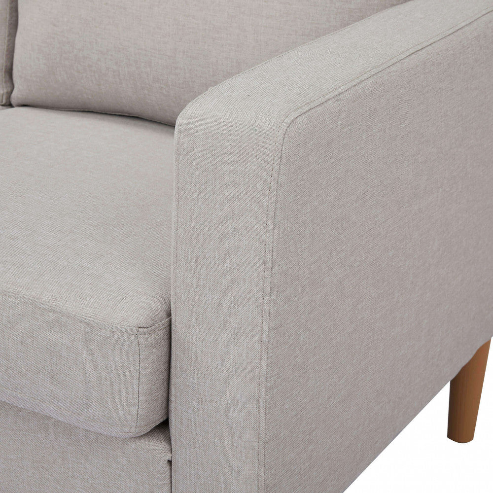 RAMSEY 3-SEATER SOFA. LIGHT GREY or DARK GREY or BLUE or BEIGE sofa with polypropylene legs. Dimensions: 180 x 73 x 82 h cm.