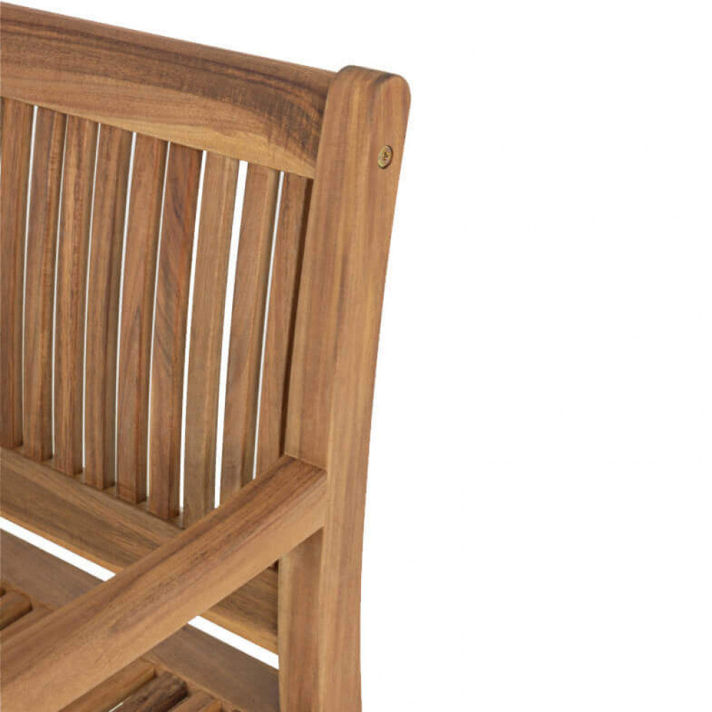 PANCA NITTA 2 P. Legno di Acacia massiccio Dimensioni: cm 120 x 62 x 88 h. Arredo Giardino