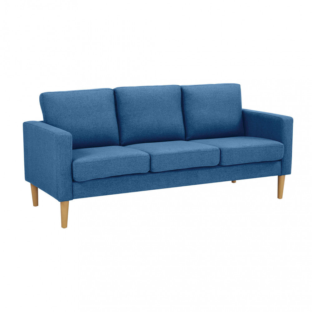 RAMSEY 3-SEATER SOFA. LIGHT GREY or DARK GREY or BLUE or BEIGE sofa with polypropylene legs. Dimensions: 180 x 73 x 82 h cm.
