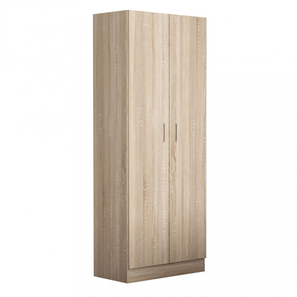LEOPOLD 2-DOOR WARDROBE IN LIGHT OAK. Wooden wardrobe in LIGHT OAK. Dimensions: 80 x 52 x 180 cm h.