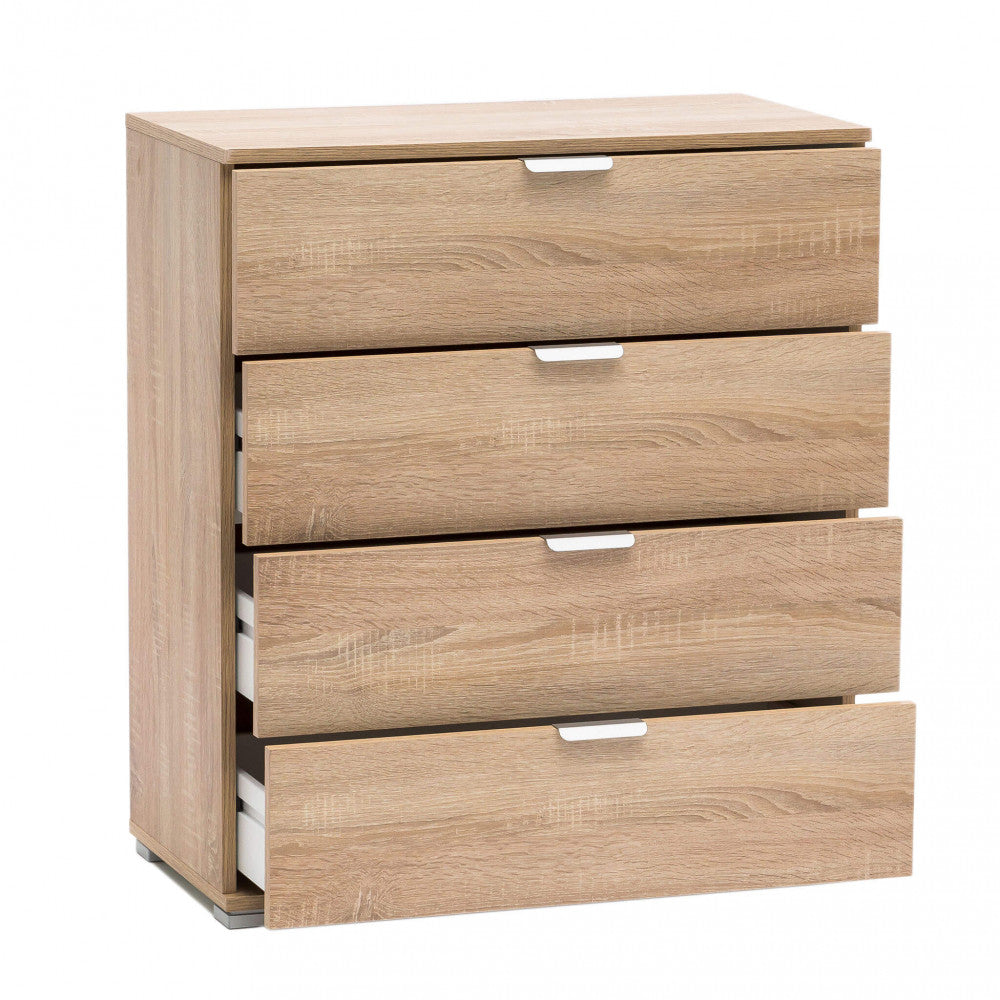 MOBILETTO YUKON 4 CASSETTI NATURALE. Dimensioni: cm 75 x 38 x 85 h.