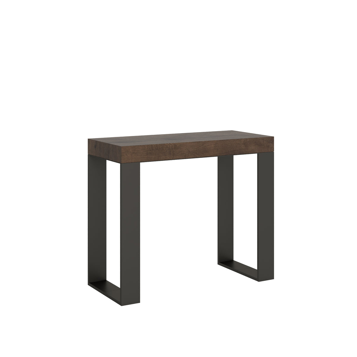 Consolle allungabile 90x40/300 cm Pieve Premium Noce telaio Antracite
