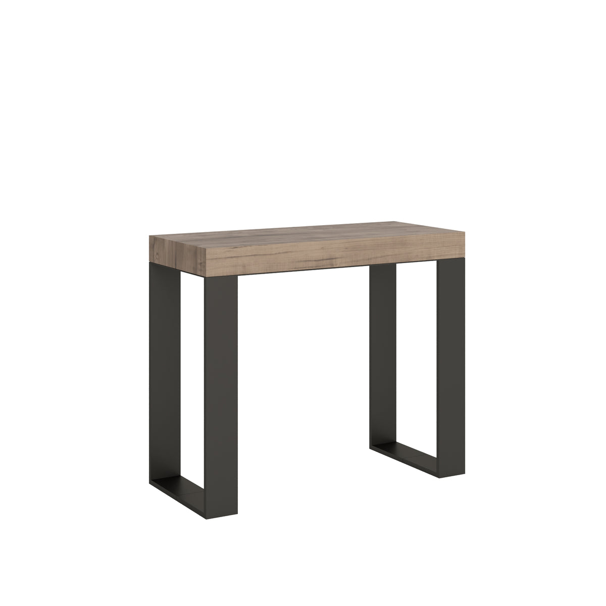 Consolle allungabile 90x40/196 cm Pieve Small Quercia Natura telaio Antracite