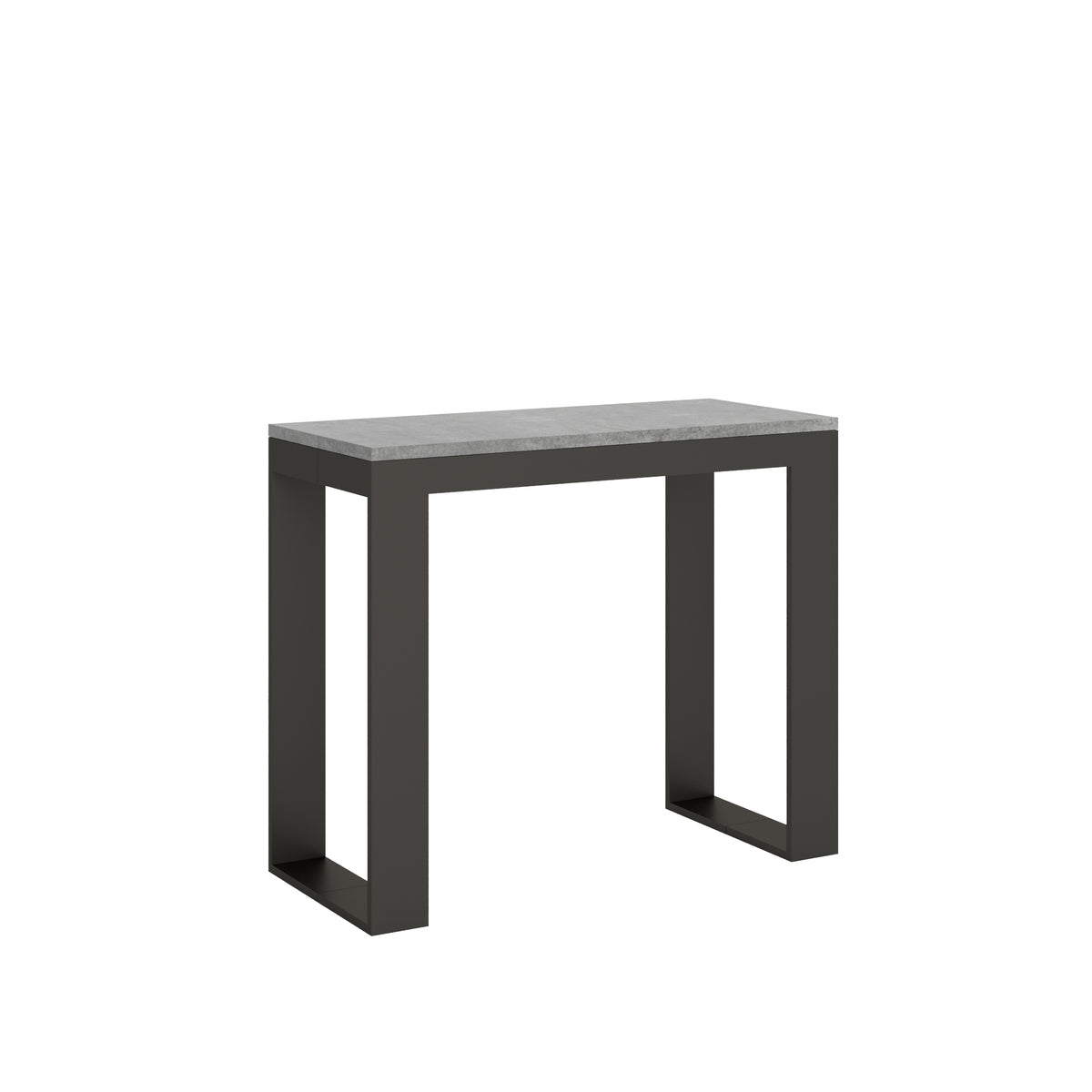 Consolle allungabile 90x40/300 cm Pieve Evolution Cemento telaio Antracite