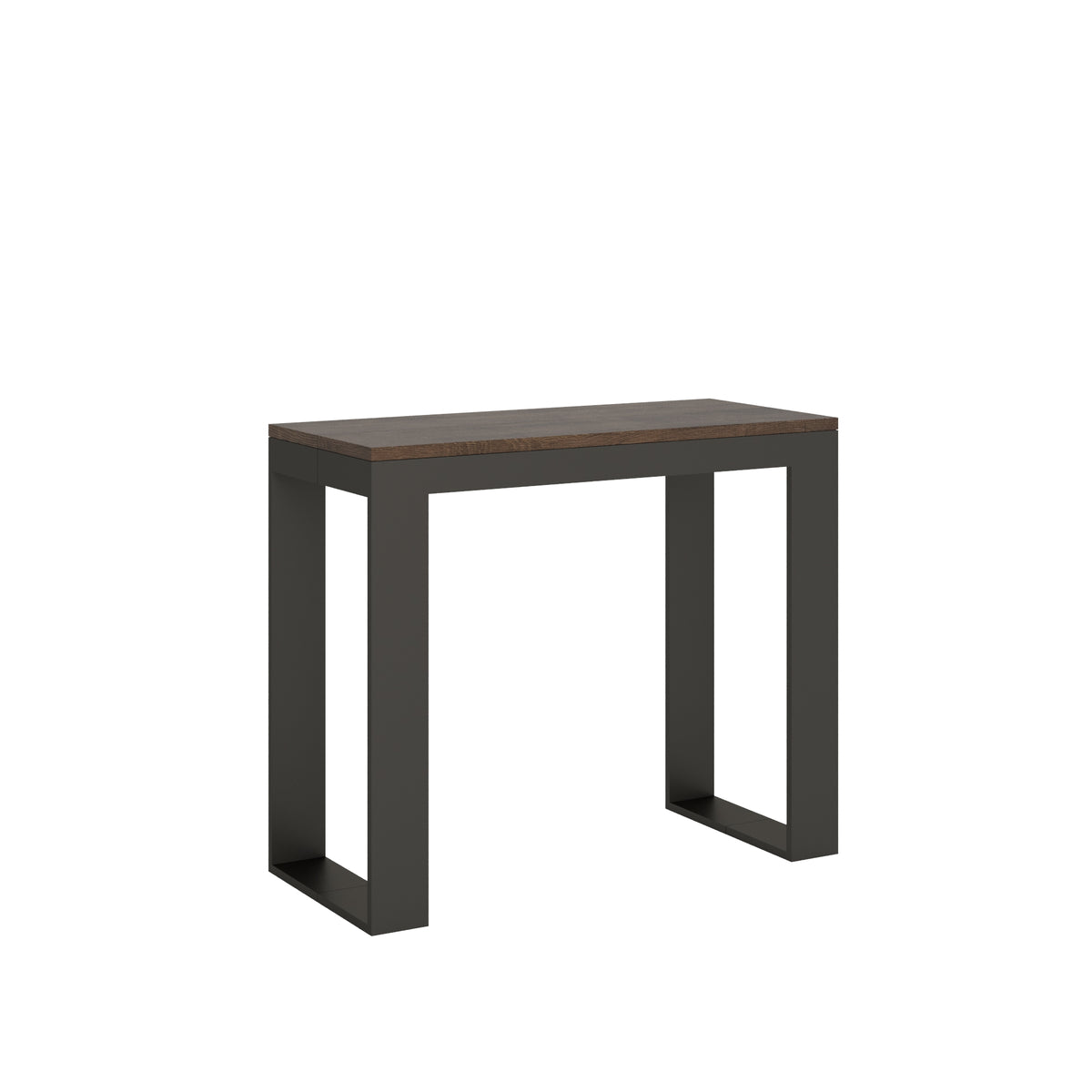Consolle allungabile 90x40/196 cm Pieve Small Evolution Noce telaio Antracite