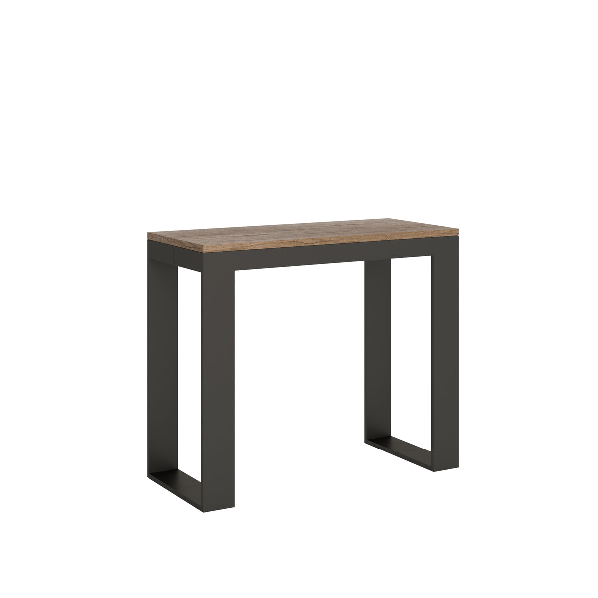 Consolle allungabile 90x40/196 cm Pieve Small Evolution Quercia Natura telaio Antracite