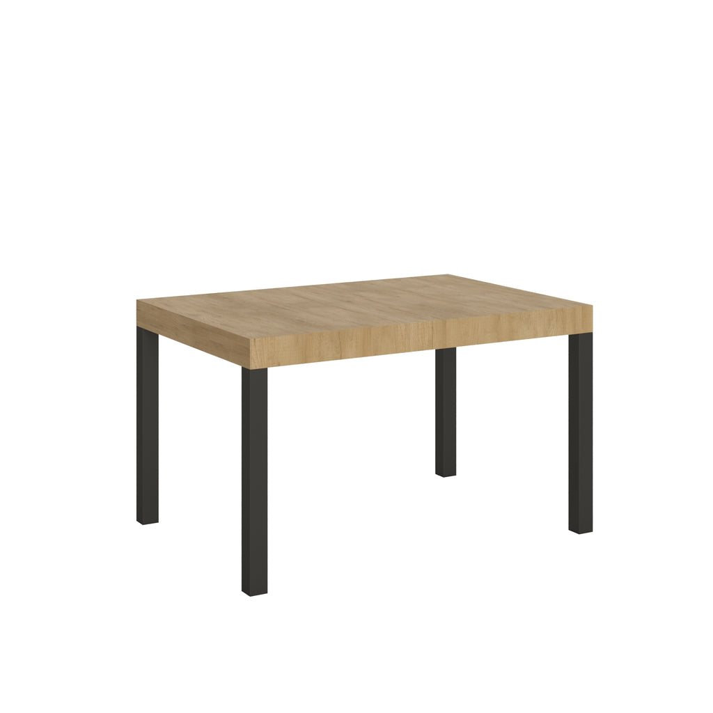 Tavolo allungabile 90x130/390 cm Noventa Quercia Natura telaio Antracite