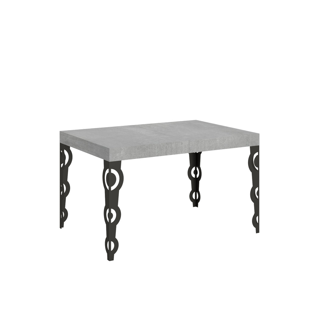 Tavolo allungabile 90x120/224 cm Noale Cemento telaio Antracite
