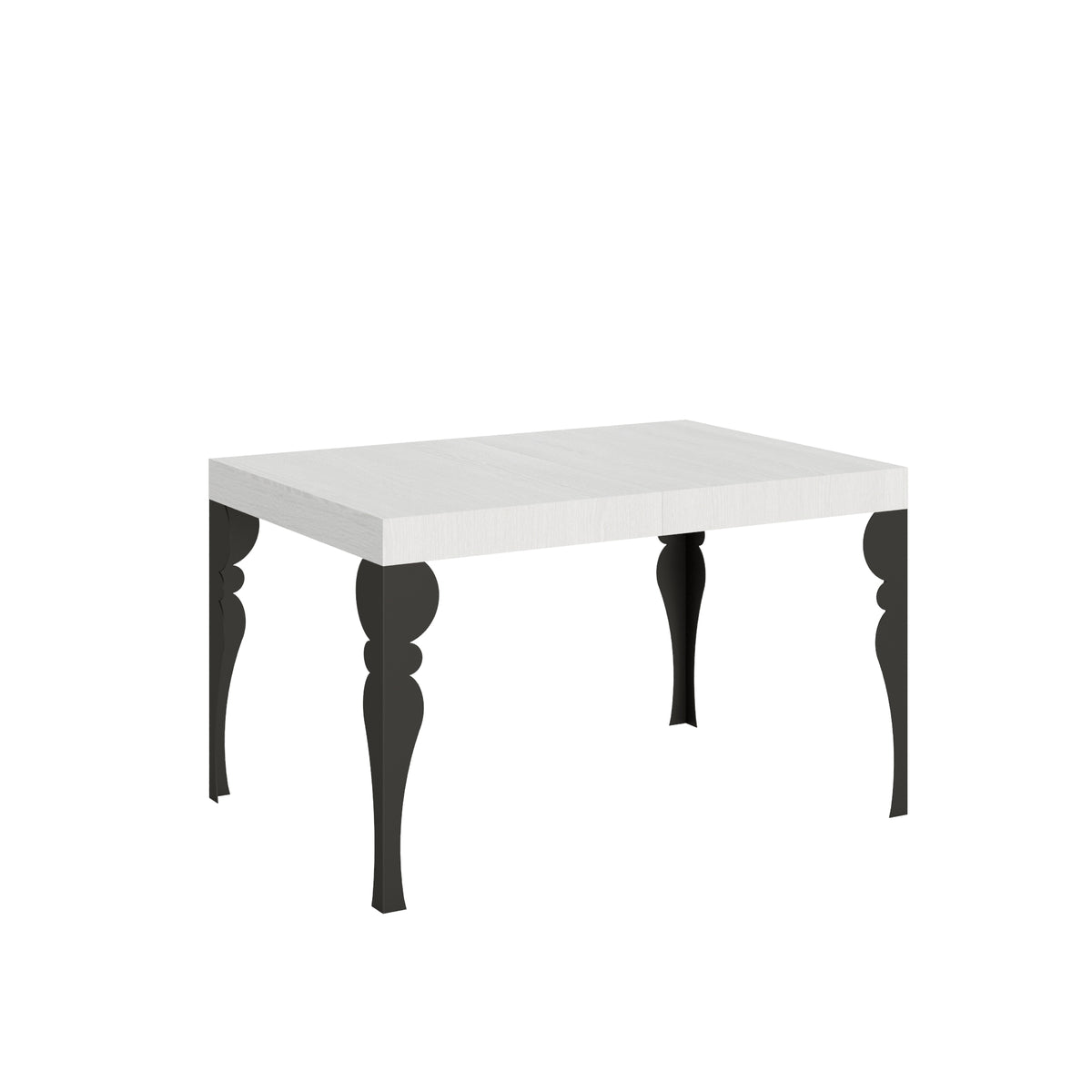 Tavolo allungabile 90x120/224 cm Mira Bianco Frassino telaio Antracite