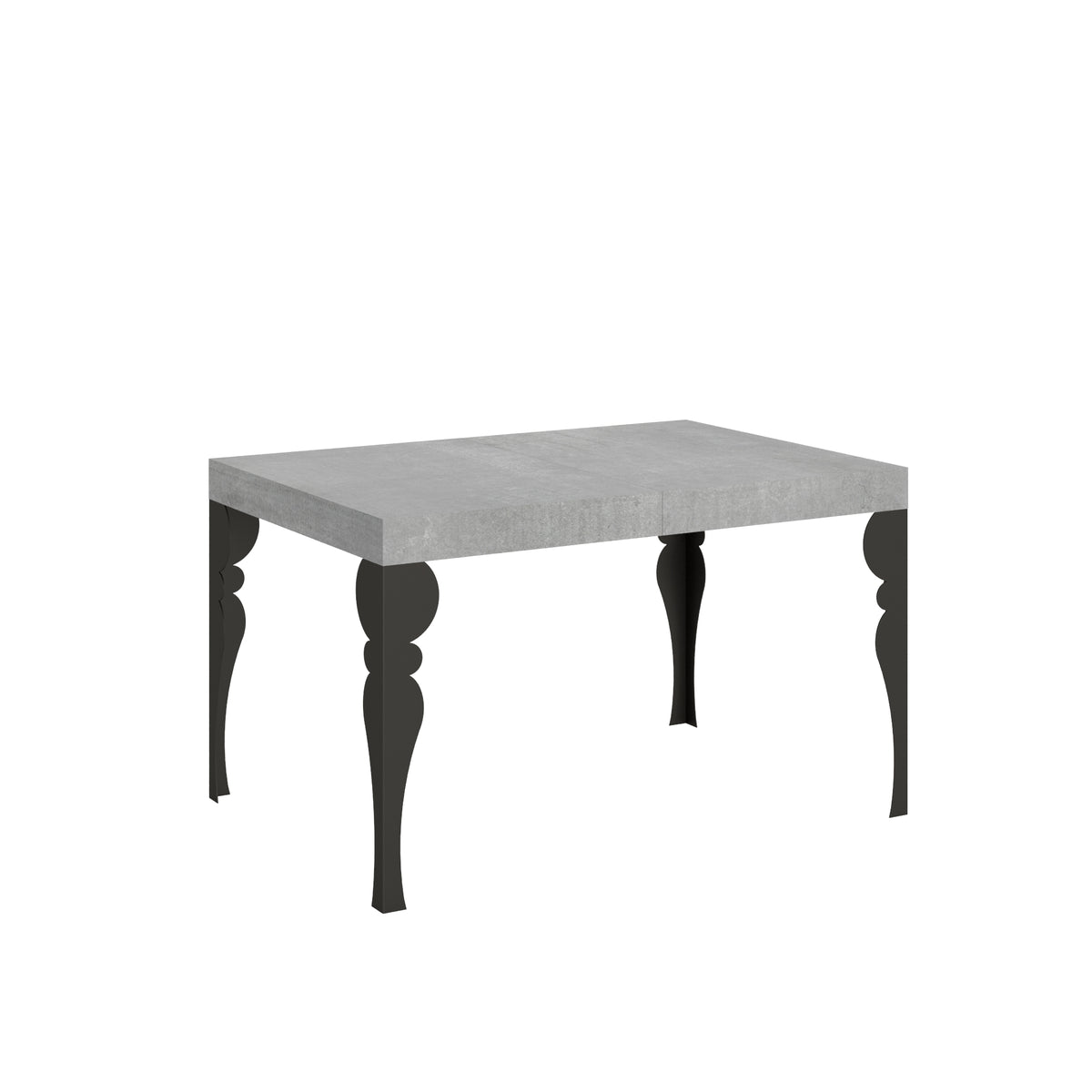 Tavolo allungabile 90x120/224 cm Mira Cemento telaio Antracite