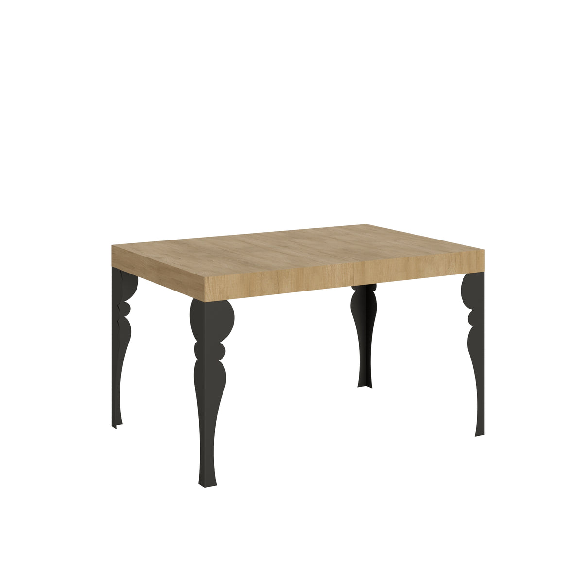 Tavolo allungabile 90x140/244 cm Mira Quercia Natura telaio Antracite