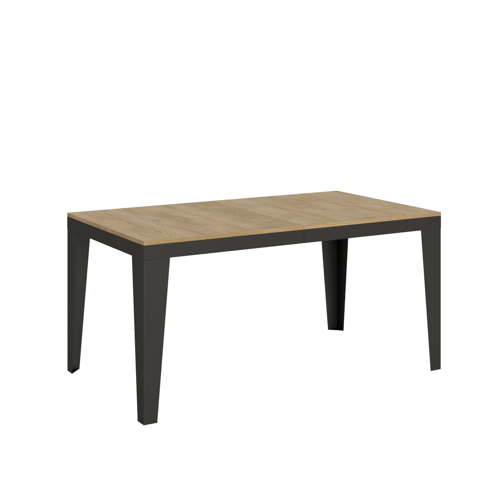 Tavolo allungabile 90x160/264 cm Marcon Evolution Quercia Natura telaio Antracite