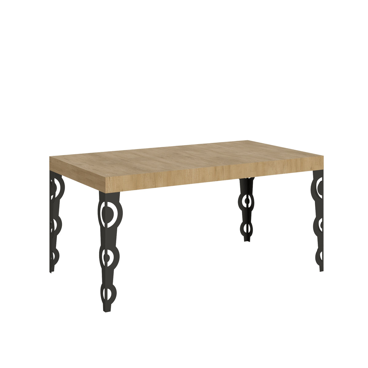 Tavolo allungabile 90x160/264 cm Noale Quercia Natura telaio Antracite