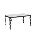 Tavolo allungabile 90x160/264 cm Noale Evolution Bianco Frassino telaio Antracite
