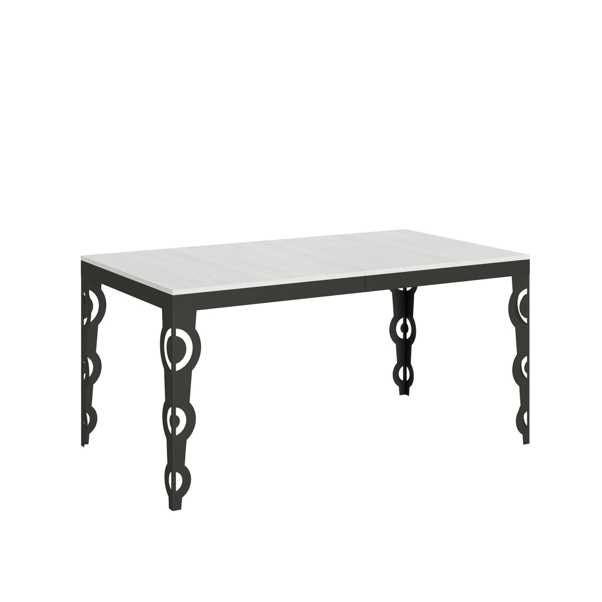 Tavolo allungabile 90x160/264 cm Noale Evolution Bianco Frassino telaio Antracite