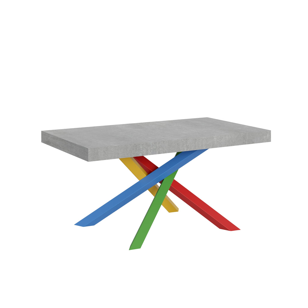 Tavolo allungabile 90x160/264 cm Affi Cemento telaio 4/B