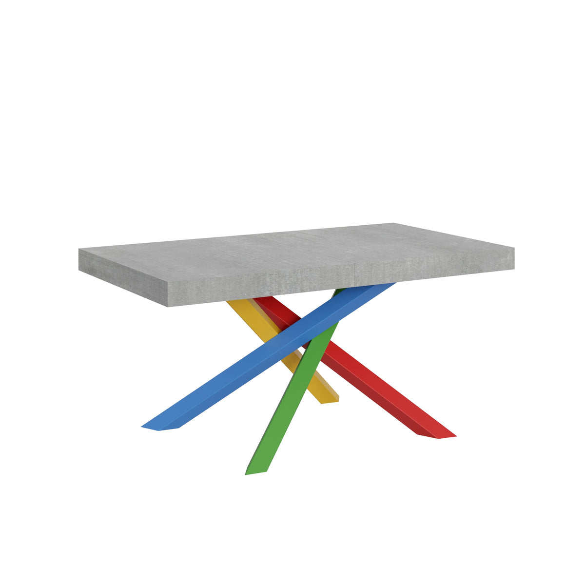 Tavolo allungabile 90x160/264 cm Affi Cemento telaio 4/B