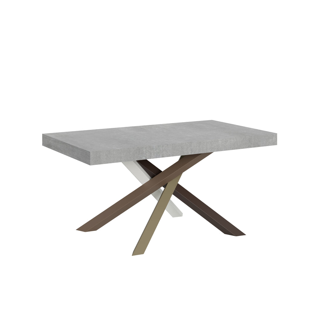 Tavolo allungabile 90x160/264 cm Affi Cemento telaio 4/C