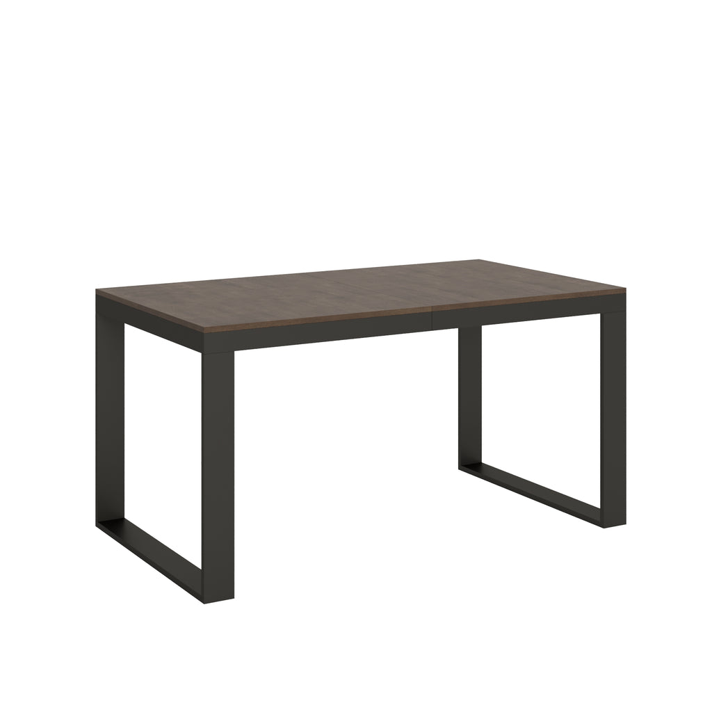Tavolo allungabile 90x160/420 cm Pieve Evolution Noce telaio Antracite