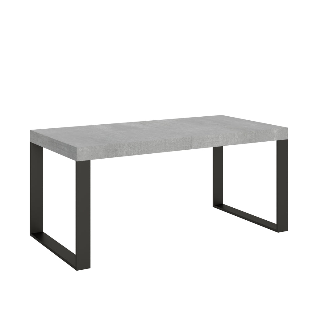 Tavolo allungabile 90x180/284 cm Pieve Cemento telaio Antracite