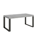 Tavolo allungabile 90x180/284 cm Pieve Cemento telaio Antracite