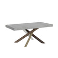 Tavolo allungabile 90x180/284 cm Affi Cemento telaio 4/C