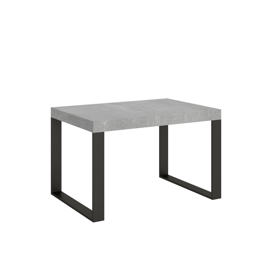 Tavolo allungabile 90x130/234 cm Pieve Premium Cemento telaio Antracite