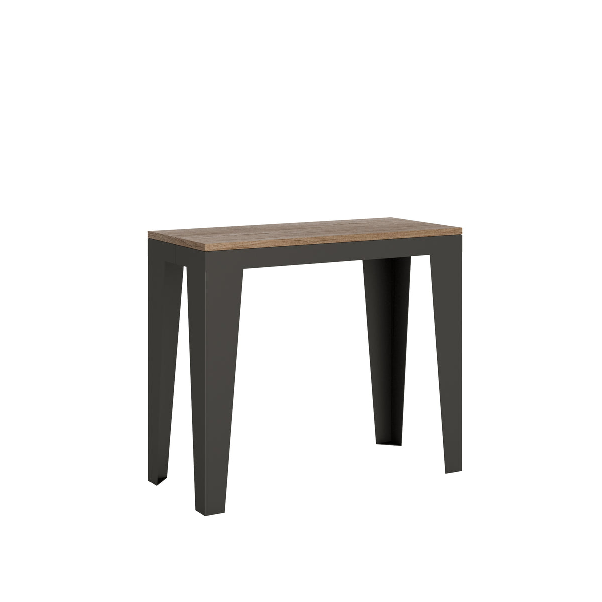 Consolle allungabile 90x40/196 cm Marcon Small Evolution Quercia Natura telaio Antracite