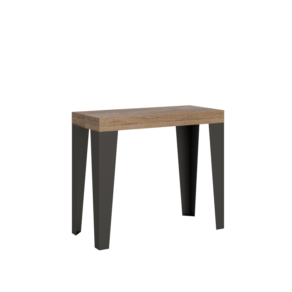 Consolle allungabile 90x40/196 cm Marcon Premium Quercia Natura telaio Antracite
