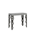 Consolle allungabile 90x40/196 cm Noale Small Cemento telaio Antracite
