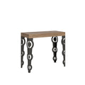 Consolle allungabile 90x40/196 cm Noale Small Premium Quercia Natura telaio Antracite