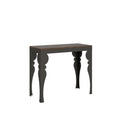 Consolle allungabile 90x40/196 cm Mira Small Evolution Noce telaio Antracite