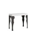 Consolle allungabile 90x40/300 cm Mira Bianco Frassino telaio Antracite