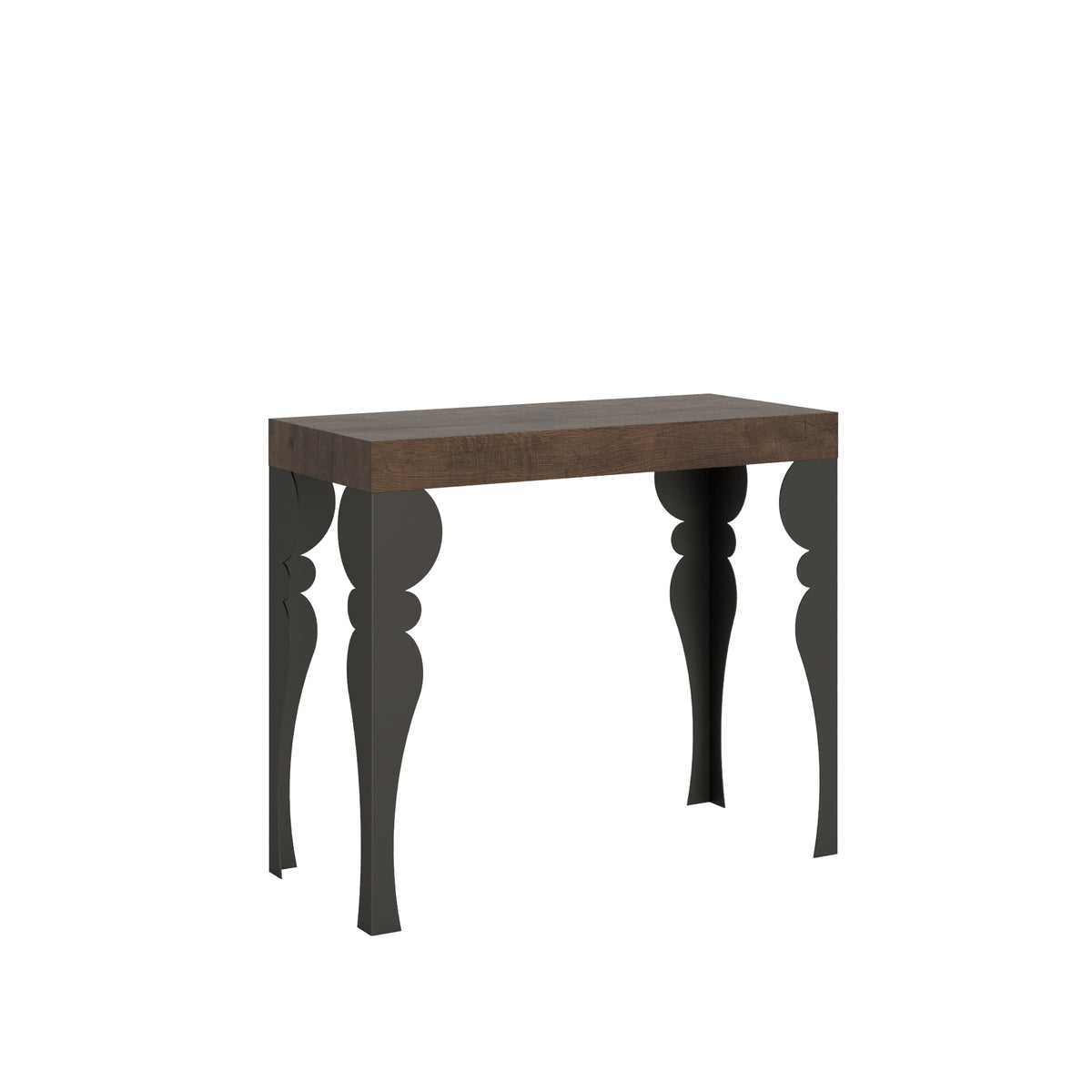 Consolle allungabile 90x40/300 cm Mira Premium Noce telaio Antracite